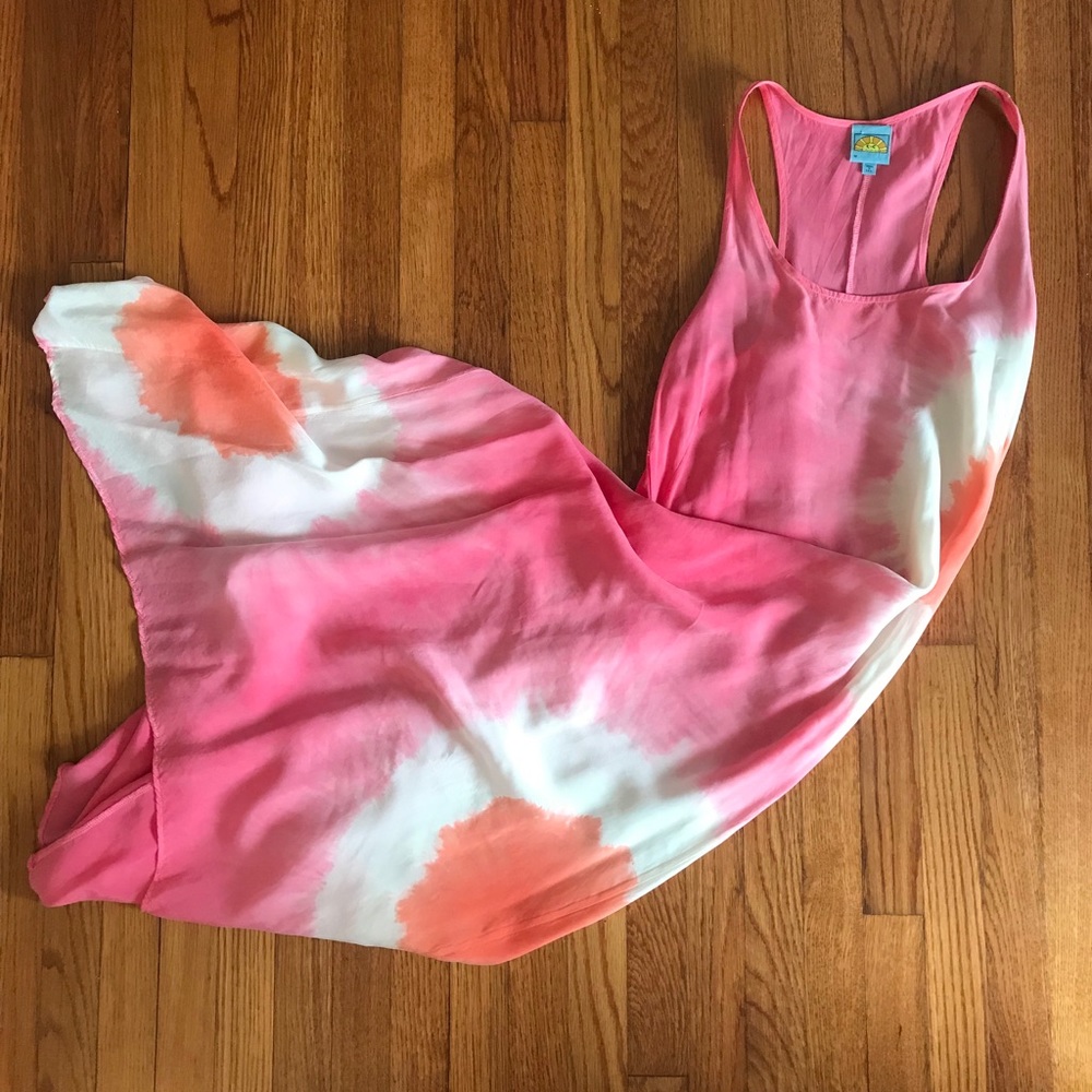 C&C California full length coral boho tank dress